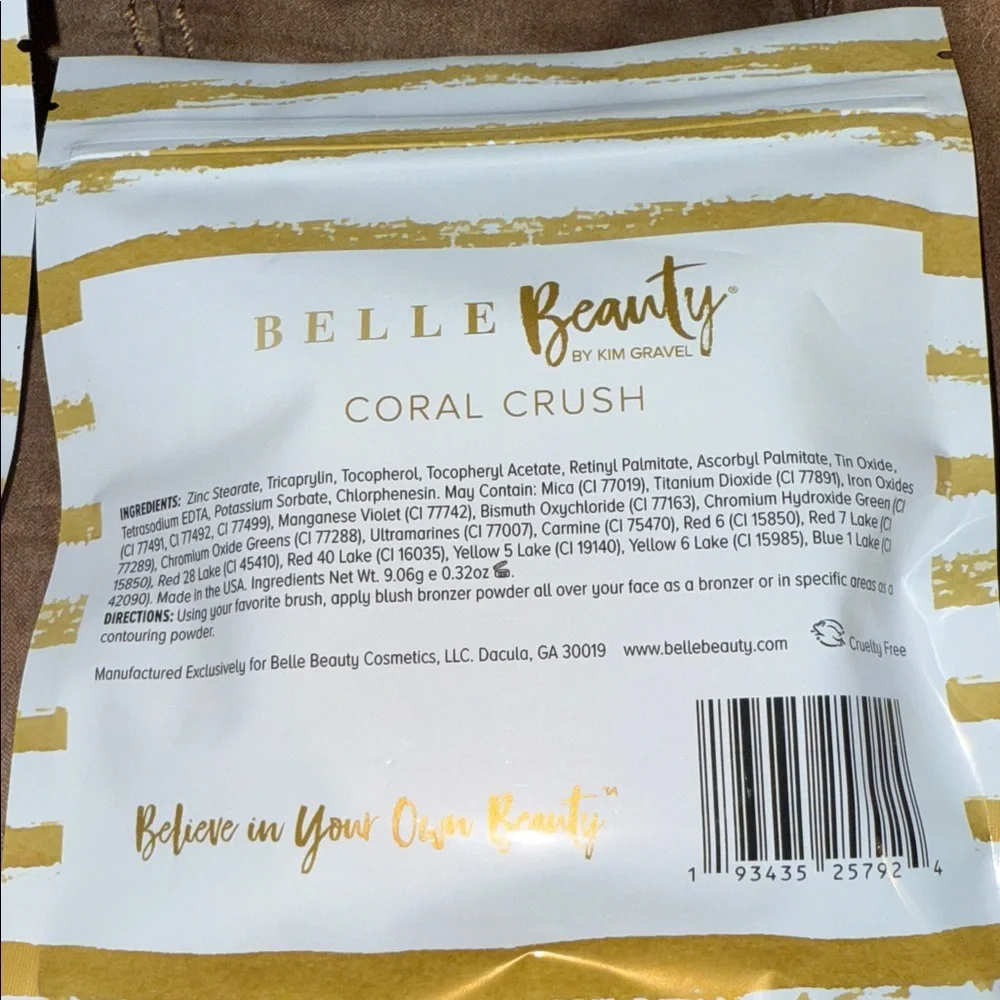 Belle Beauty By Kim Gravel Blusher Bronzer Set Coral Crush and Island Glow New